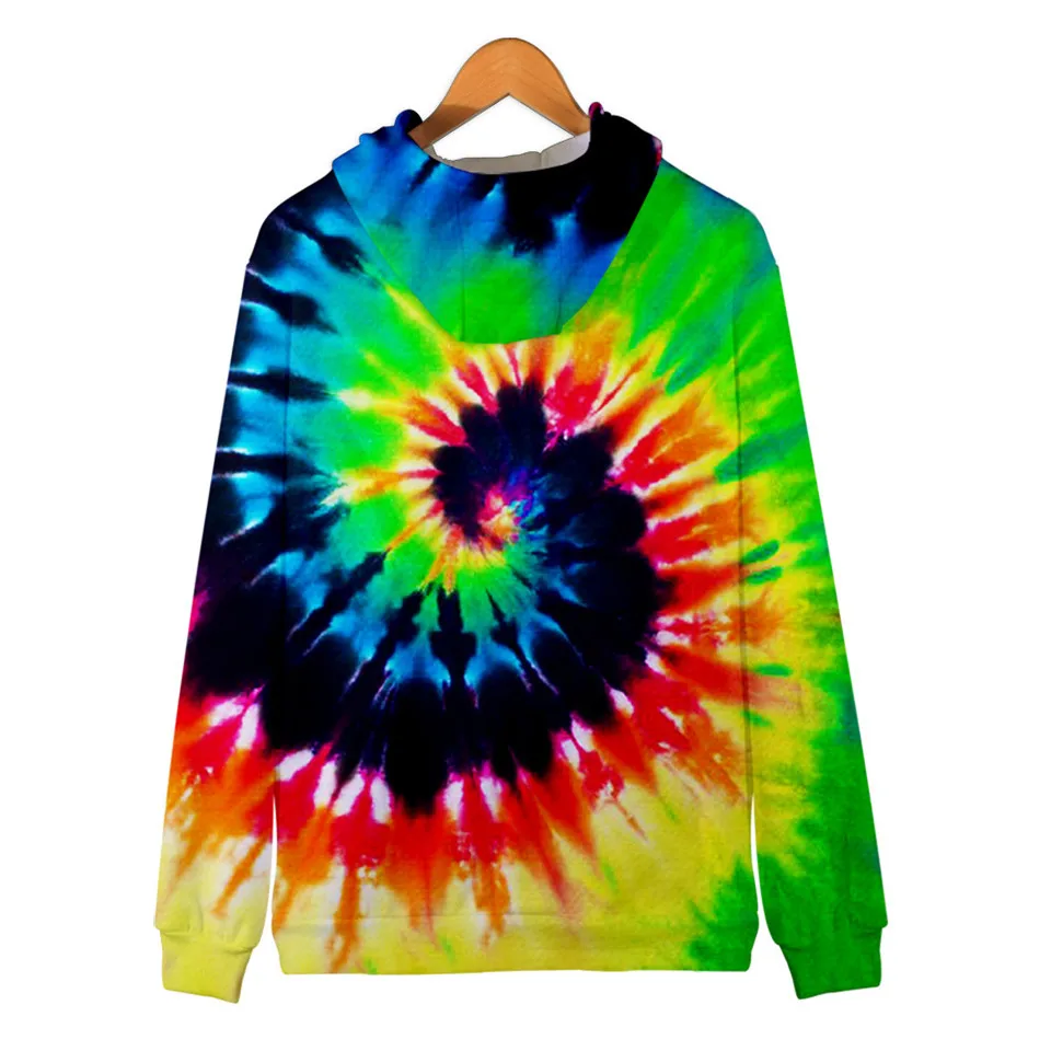 Colorful Spiral Dizzy Pattern Hoodie Men Women Optical Illusion Hoodies Sweatshirt Harajuku Tie Dye Jacket Coat Clothes