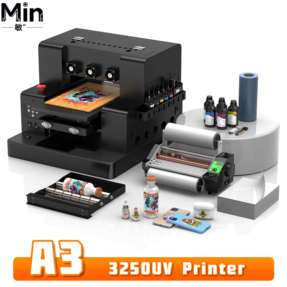 A3 A4 UV DTF Flatbed Printer L805 Impresora for Bottle Wood Metal Sticker Printing Transfer