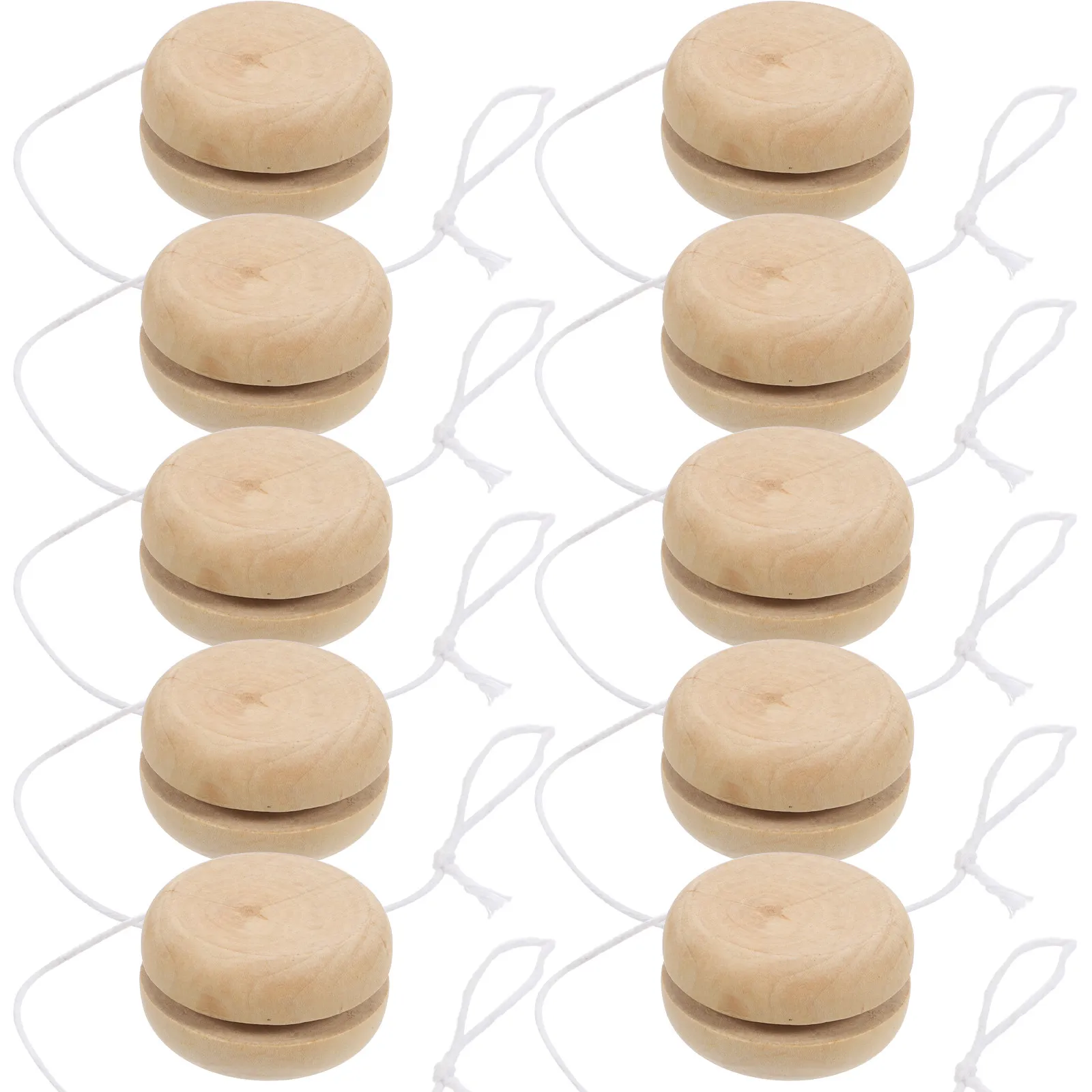 15Pcs Wooden Yo-Yo Balls Kids Finger Plaything Eco Friendly Non Toxic Wood Material for Cognitive Development Social Play