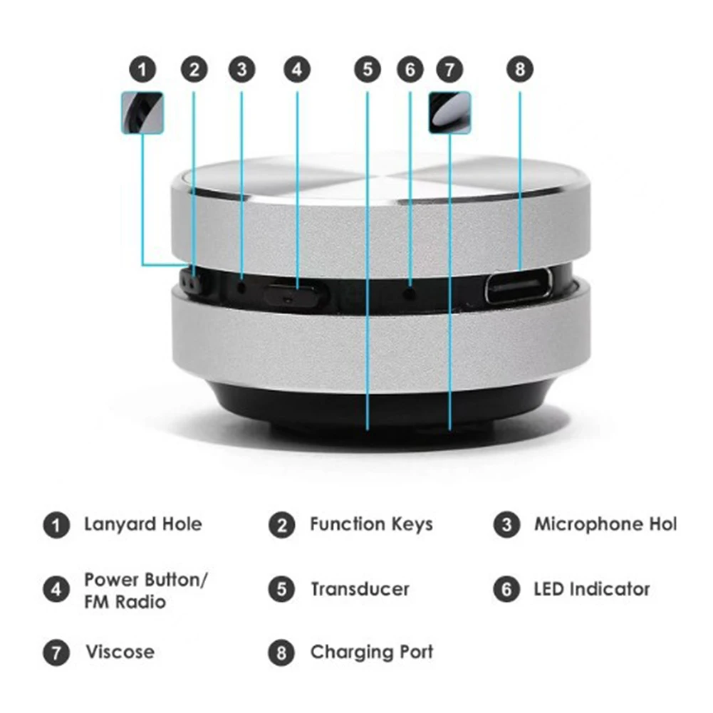 Bone Conduction Speaker Cylinder Karaoke with Microphone Bluetooth Connection Wireless Audio Bone Conduction Pocket Speaker