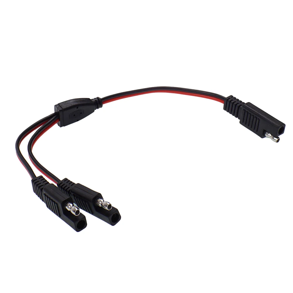 2PCS/lot 30cm 18AWG 1 to 2 SAE Power Extension Cable Connector 2Pin SAE Power Plug Extension Cable Quick Connect Disconnect Cabl