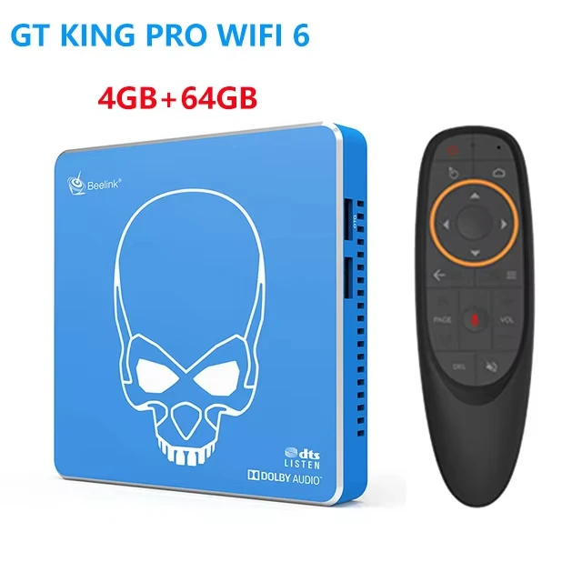 GT King Pro Beelink 　STB エミュレータ機　tvbox Beelink GT-King Pro Blue LED Display TV Box WiFi 6 4GB+64GB TV Box