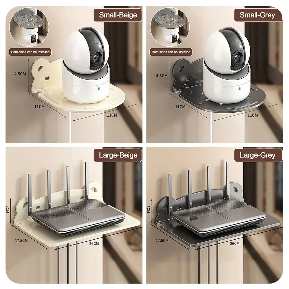 Supporto per telecamera montata a parete Supporto per mini router autoadesivo Scaffale per montaggio di sorveglianza salvaspazio