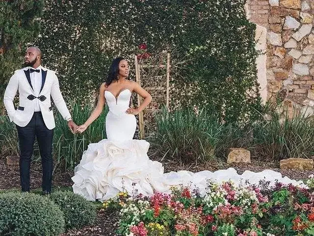 Personalizado sexy querida vestidos de noiva com plissado capela trem luxo jardim africano plus size vestidos de casamento