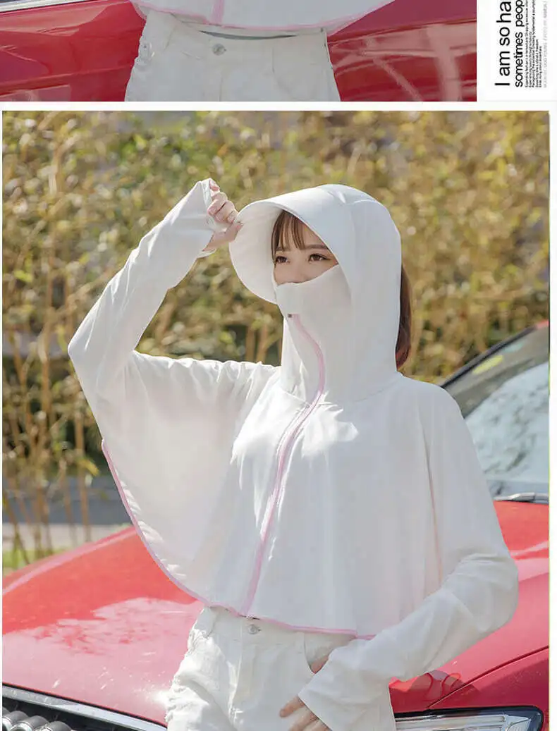 Lightning Delivery Clothes New Summer Thin Anti UV Breathable Ice Silk Jacket Cycling Sunscreen Hoodie