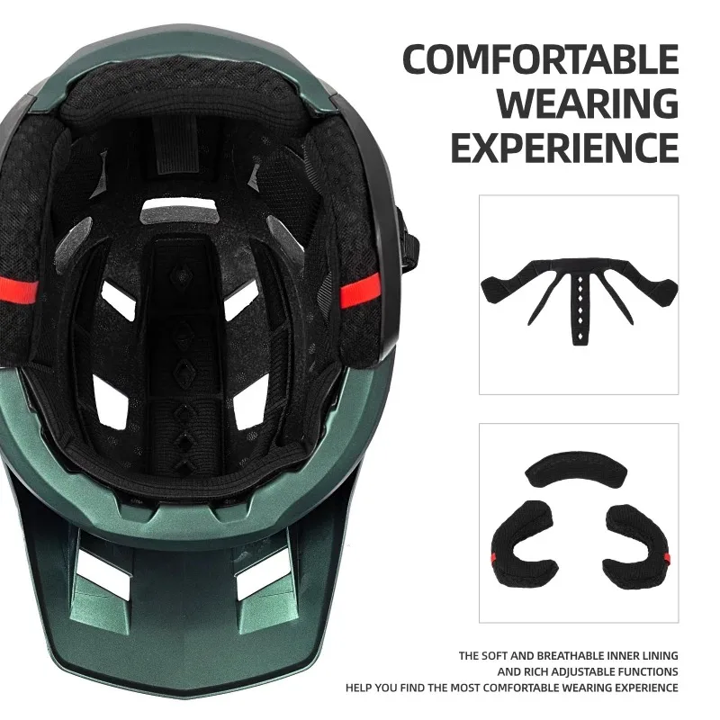 BATFOX New 3/4 Bicycle Helmet Mtb Half Helmet Mountain Bike Race Integrated Ear Protection Off-Road Cycling Helmet BMX Armor