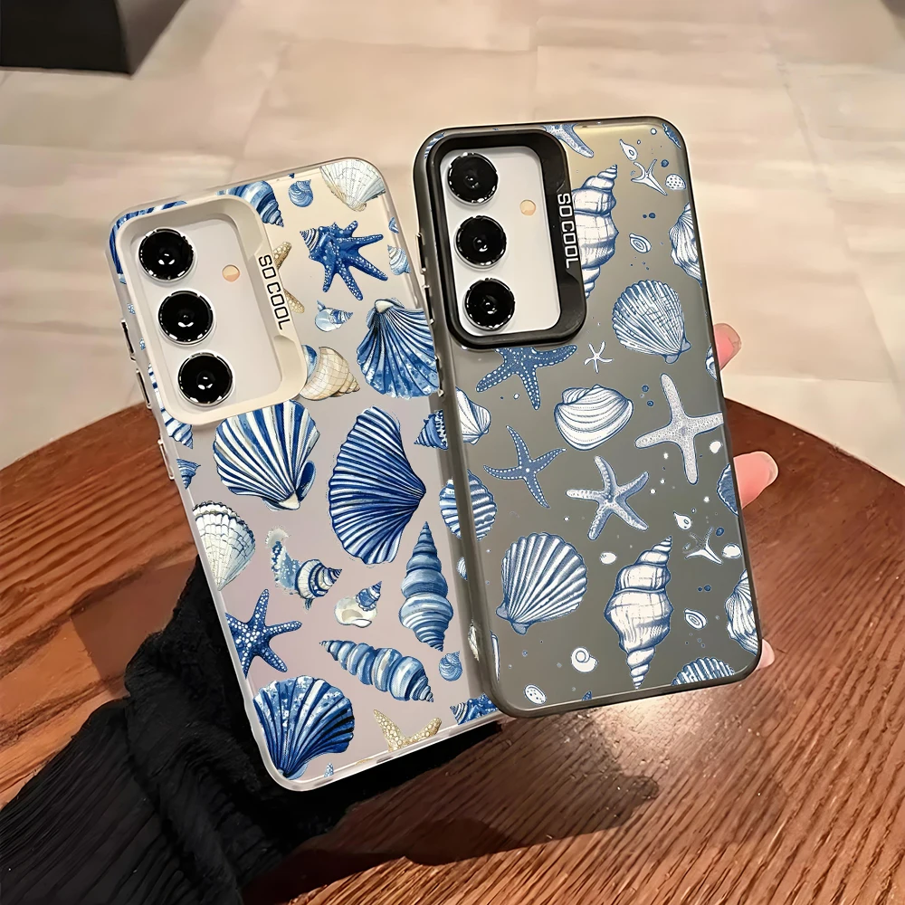 Blue Ocean Animals IMD Case For Samsung A56 A55 A54 A53 A36 A35 A26 A25 A24 A17 A15 A16 A14 A32 A22 A52 5G Cover