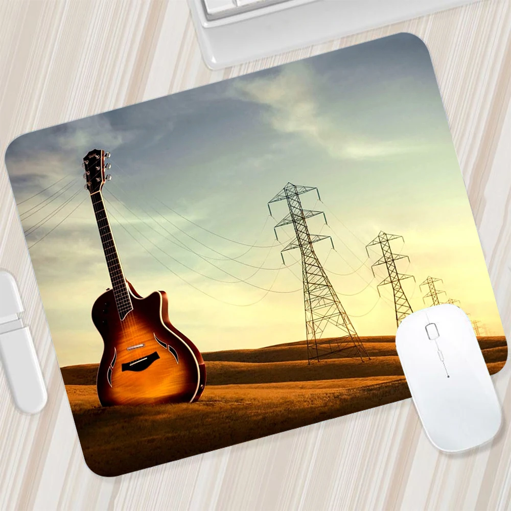 Small Music Guitar Mouse Pad, Gaming Mousepad, PC Gamer, XXL, Computador, Teclado do escritório, Laptop