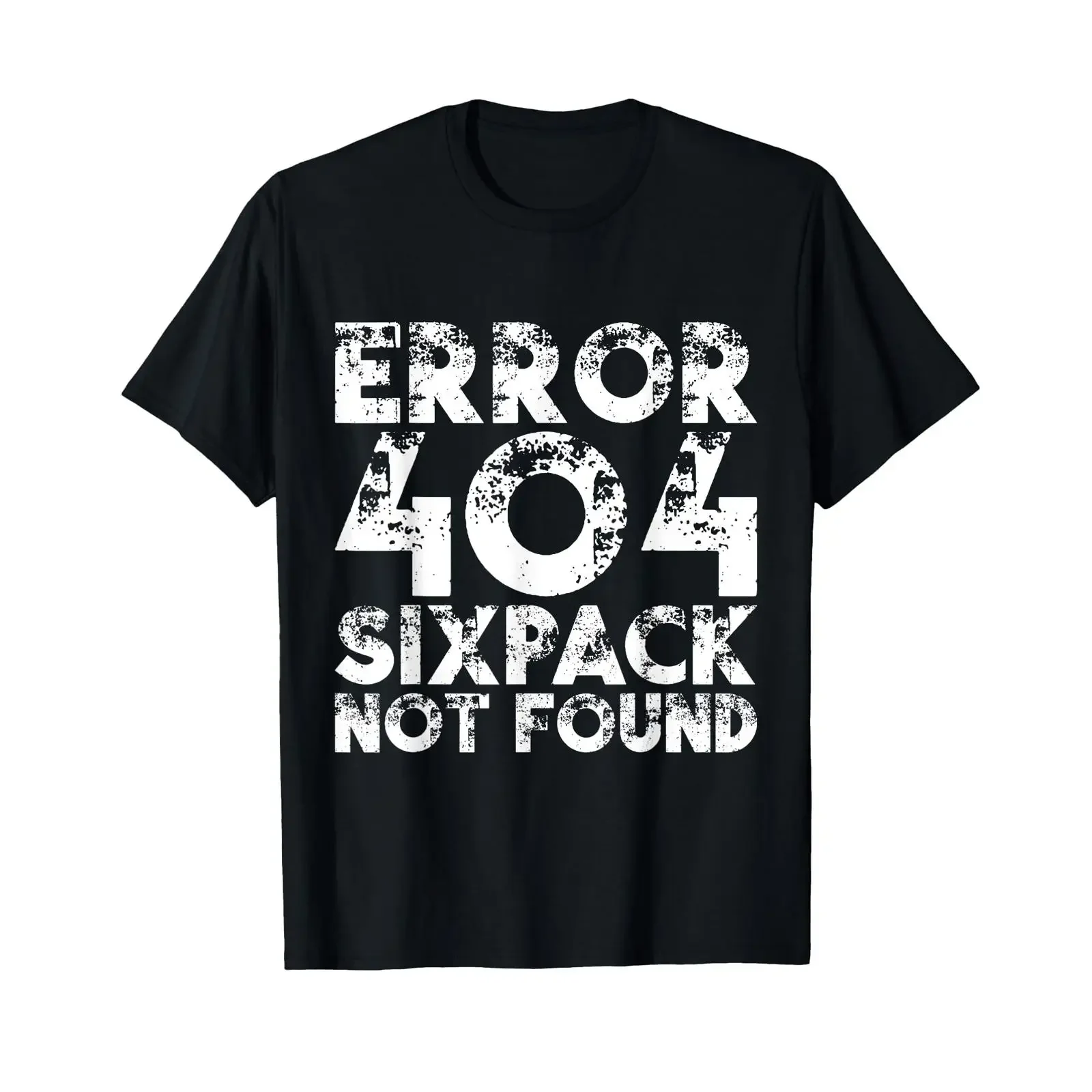 ERROR 404 Sixpack Not Found Fitness Washboard Abs T Shirt vintage Washed homme streetwear Breathable Casual Comfortable