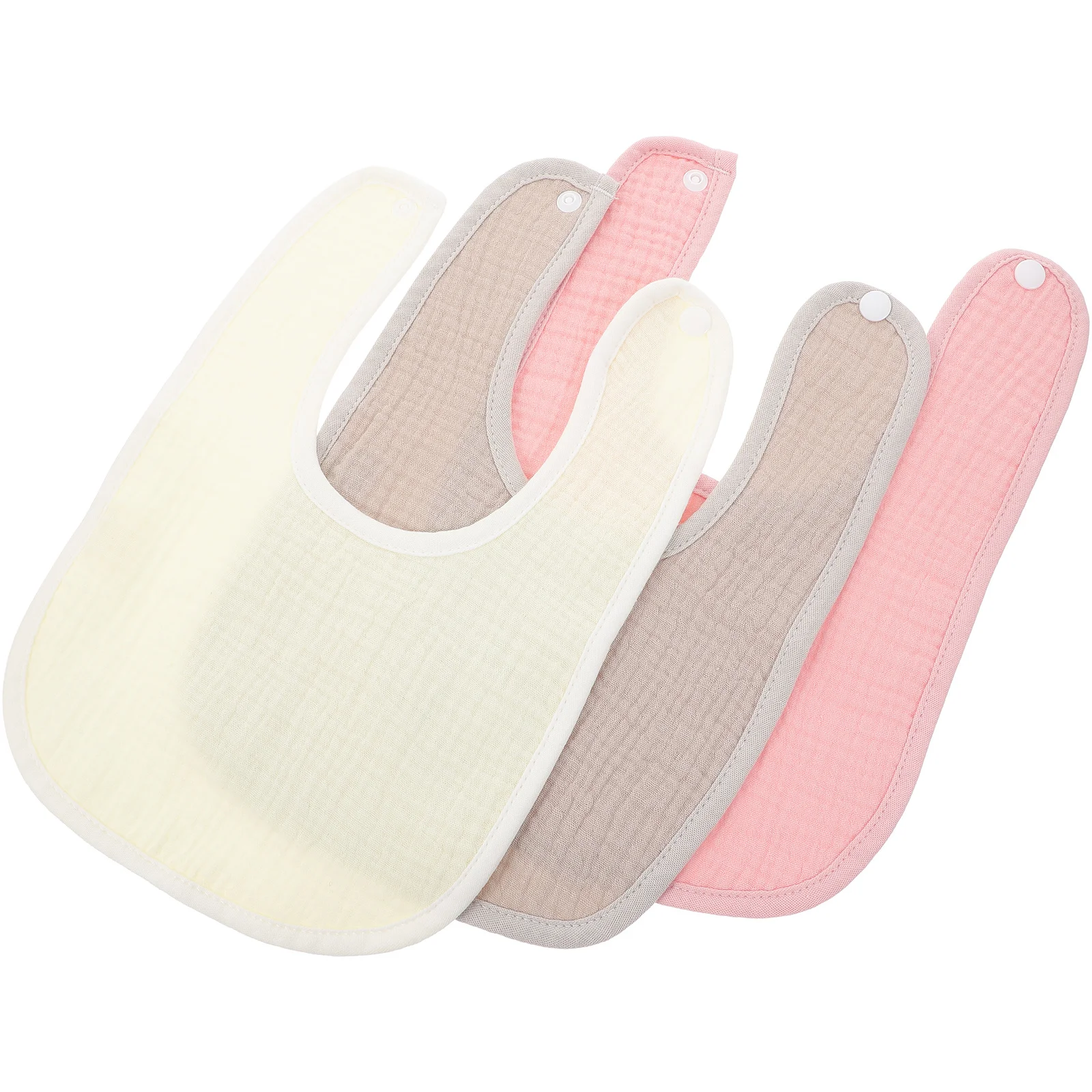 3 шт., детские хлопковые слюнявчики для новорожденных, впитывающий нагрудник для кормления, мягкая застежка, разноцветные детские нагрудники для еды