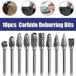 10PCS Carbide Burr Set Compatible with Dremel 1/8