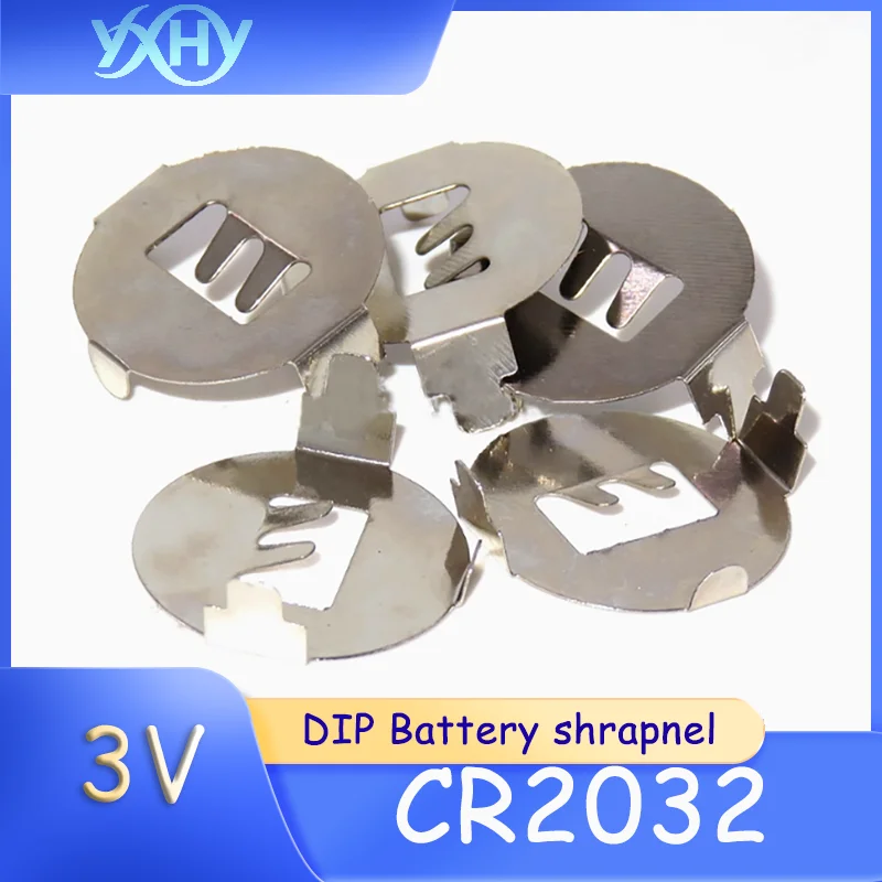 

20/100PCS CR2032 Battery Shrapnel 3V Button Battery Shrapnel Positive Electrode Hardware Straight Leg Battery Buckle 2032-1