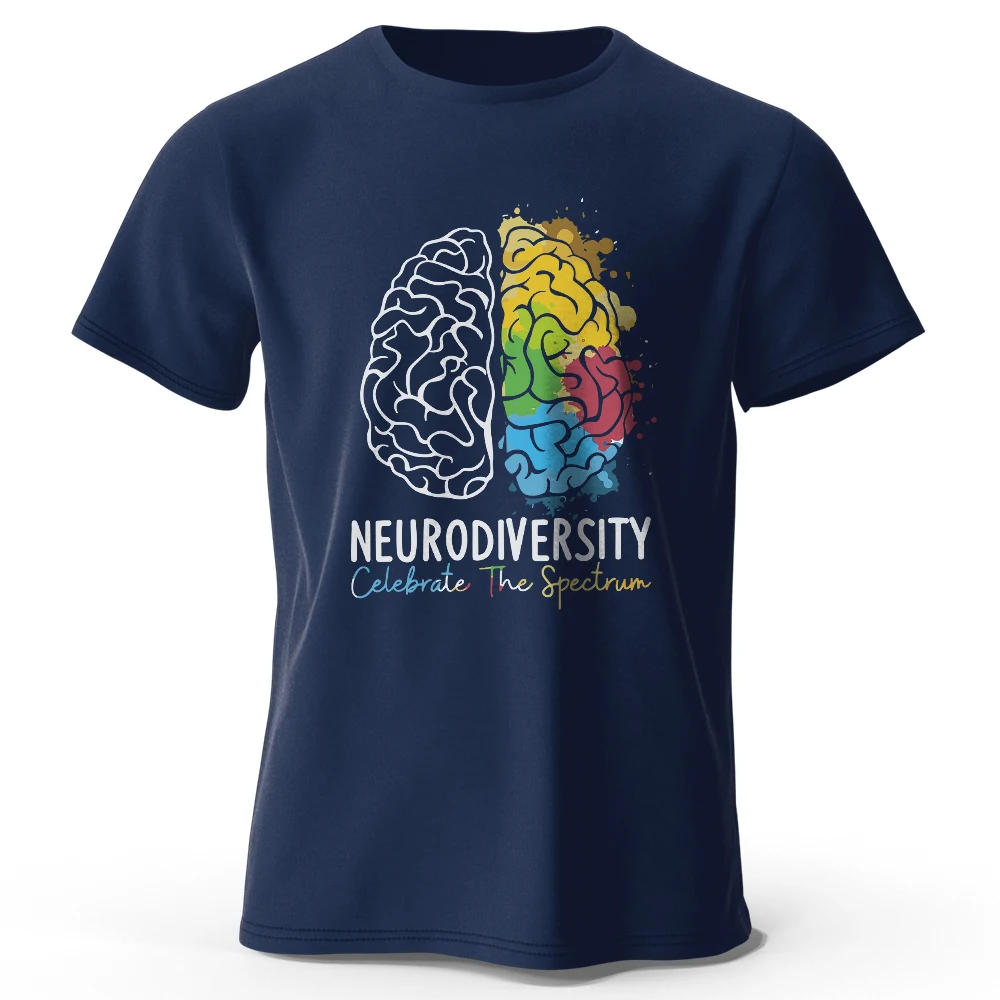 Creative Mind Map Printed 100% Cotton T-Shirt, Ultra Soft Round Neck Short Sleeve Tee for Men & Women