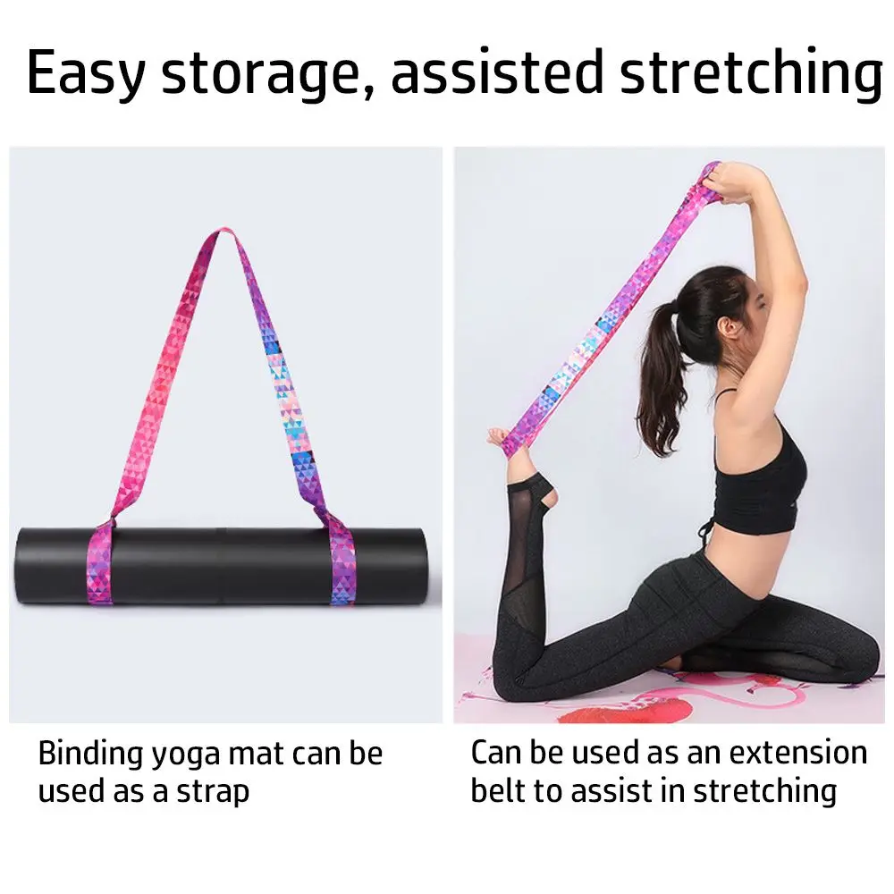 Fitness Exercise Stretch Adjustable Yoga Mat Strap Belts Carry Straps Sport Sling Shoulder Yoga Belt