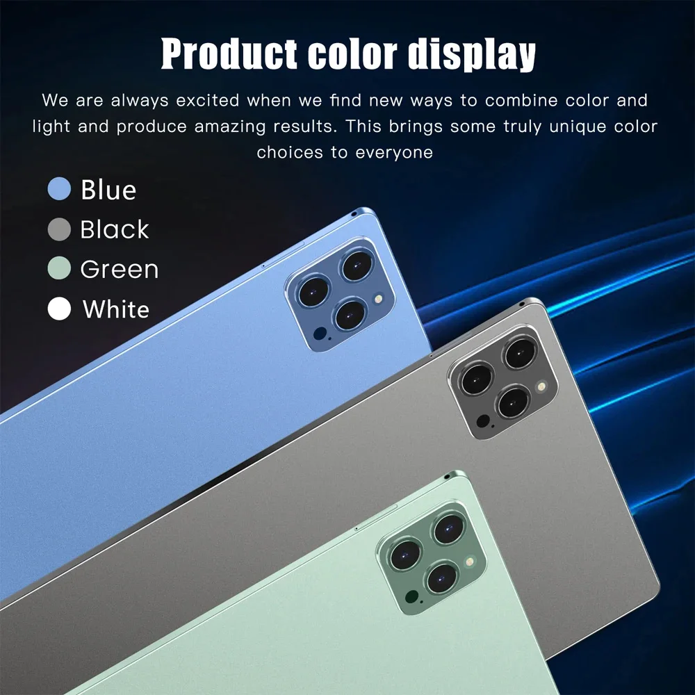 New 5G Original 10.1 Inch Tablets Octa Core 8GB RAM 512GB ROM Android 13 Tablet Pc Google Play 4G Network Dual SIM Dual 5G WiFi