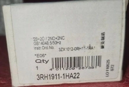 Brand New 1Pcs 3RH1911-1HA22 Auxiliary Touchpoint Hot Sale Expedited Shipping