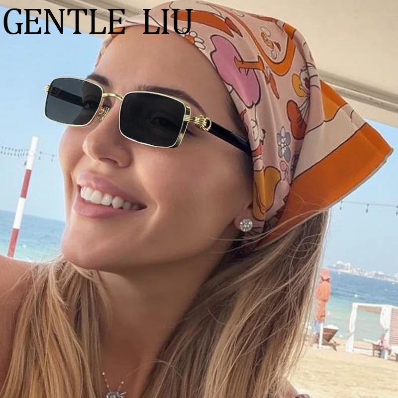 

Steampunk Small Frame Square Sunglasses Women 2025 Luxury Brand Vintage Rectangle Sun Glasses Lady Outdoor Eyewear UV400 Shades