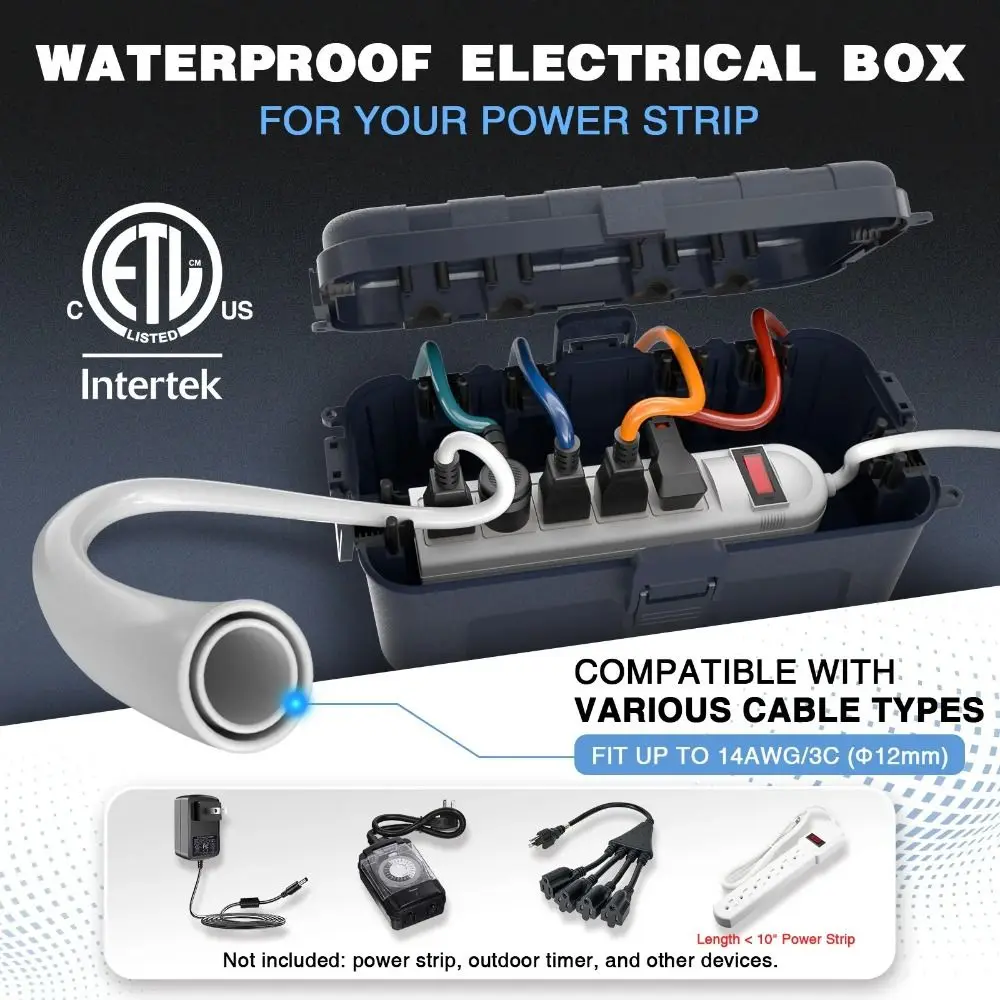 IP54 Rated IP54 Waterproof Junction Box Waterproof Performance Dustproof Performance Outdoor Junction Box Sturdy Material