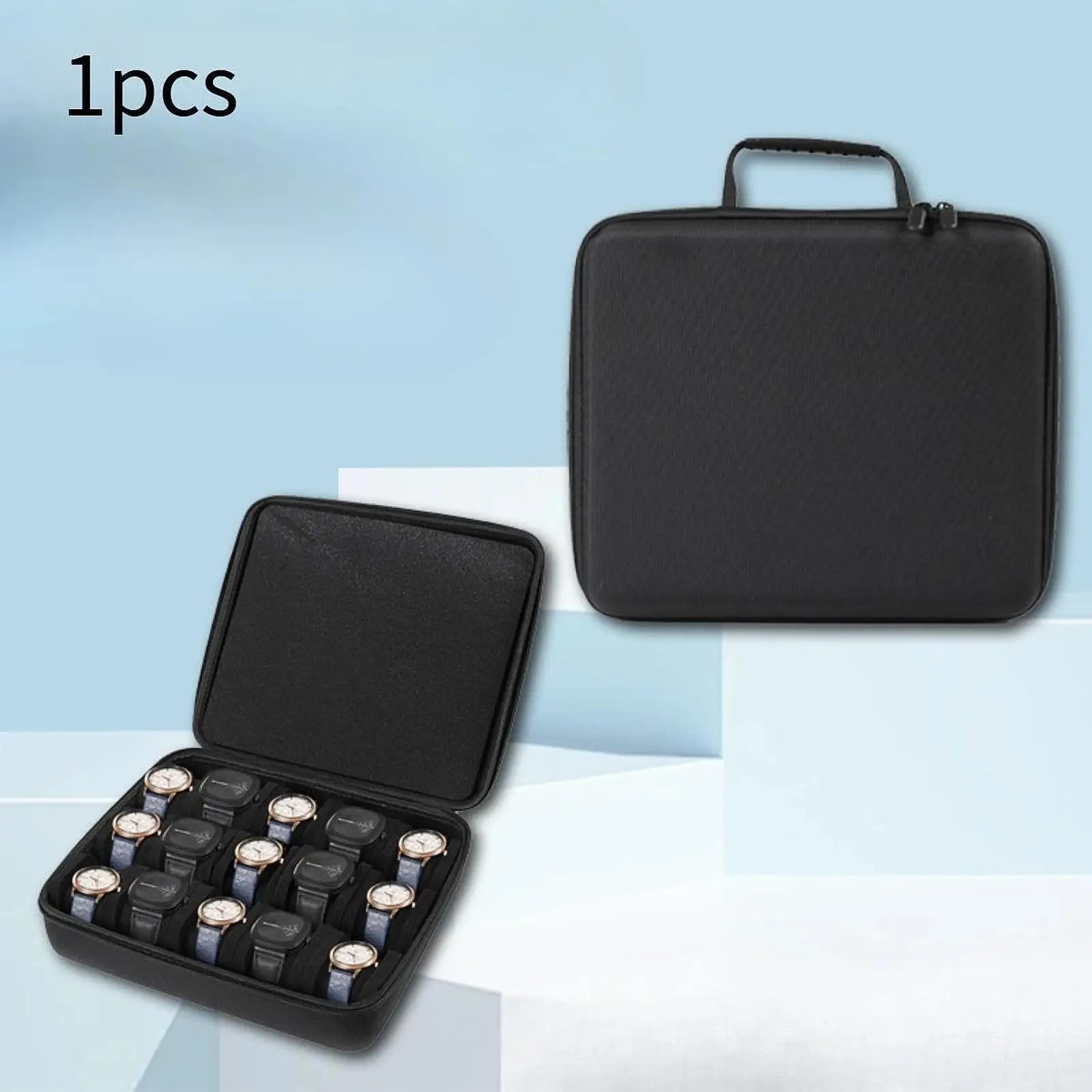 Watch Travel Box Portable Display Holder & Organizer Case for Smartwatches Wristwatches Leather Carrying Case with Soft Interior
