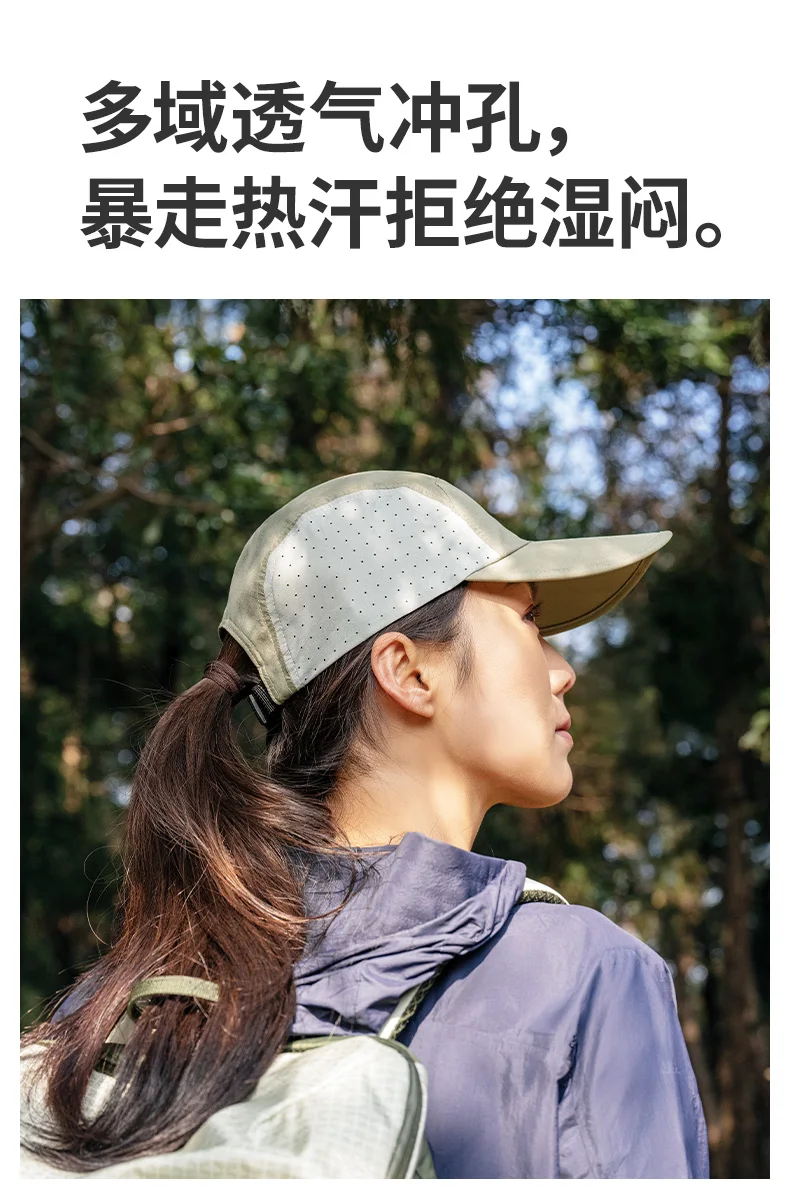 Naturehike Outdoor-Baseballmütze zum Wandern, UPF 50+, Sonnenhut, ultraleicht, faltbar, Sporthut, Sommer, atmungsaktiv, wasserdicht, für Herren und Damen – Detail 7