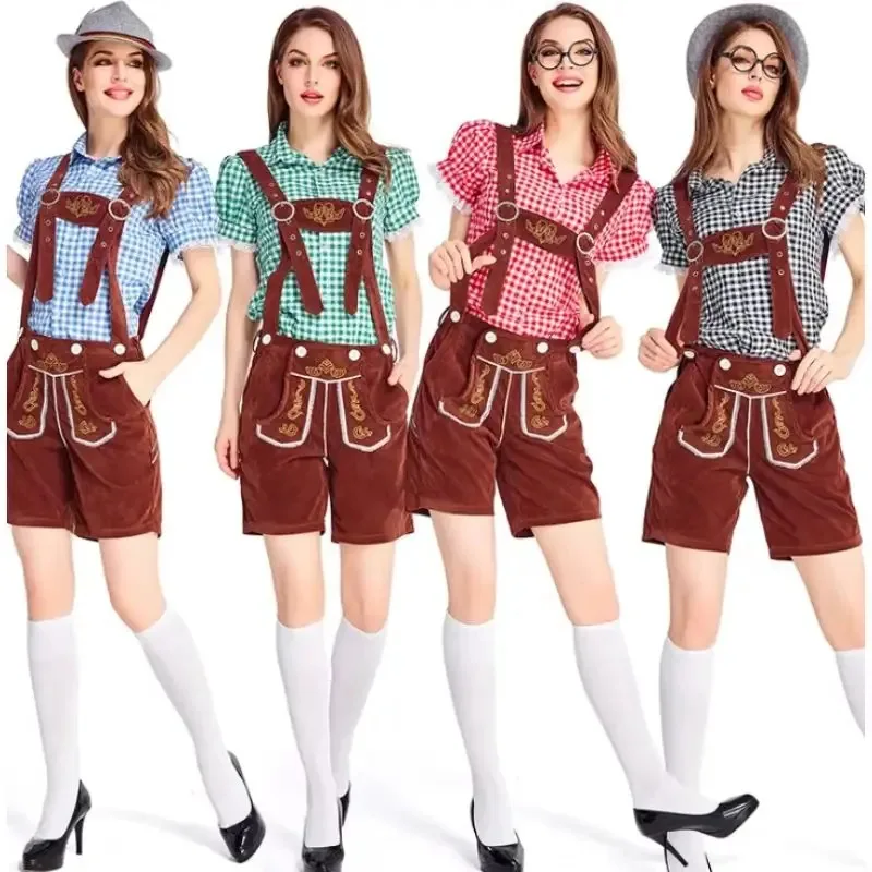 

Oktoberfest Beer Girl Costume Wholesale Germany Carnival Women's Fancy Dress Outfit for Party And Celebrations