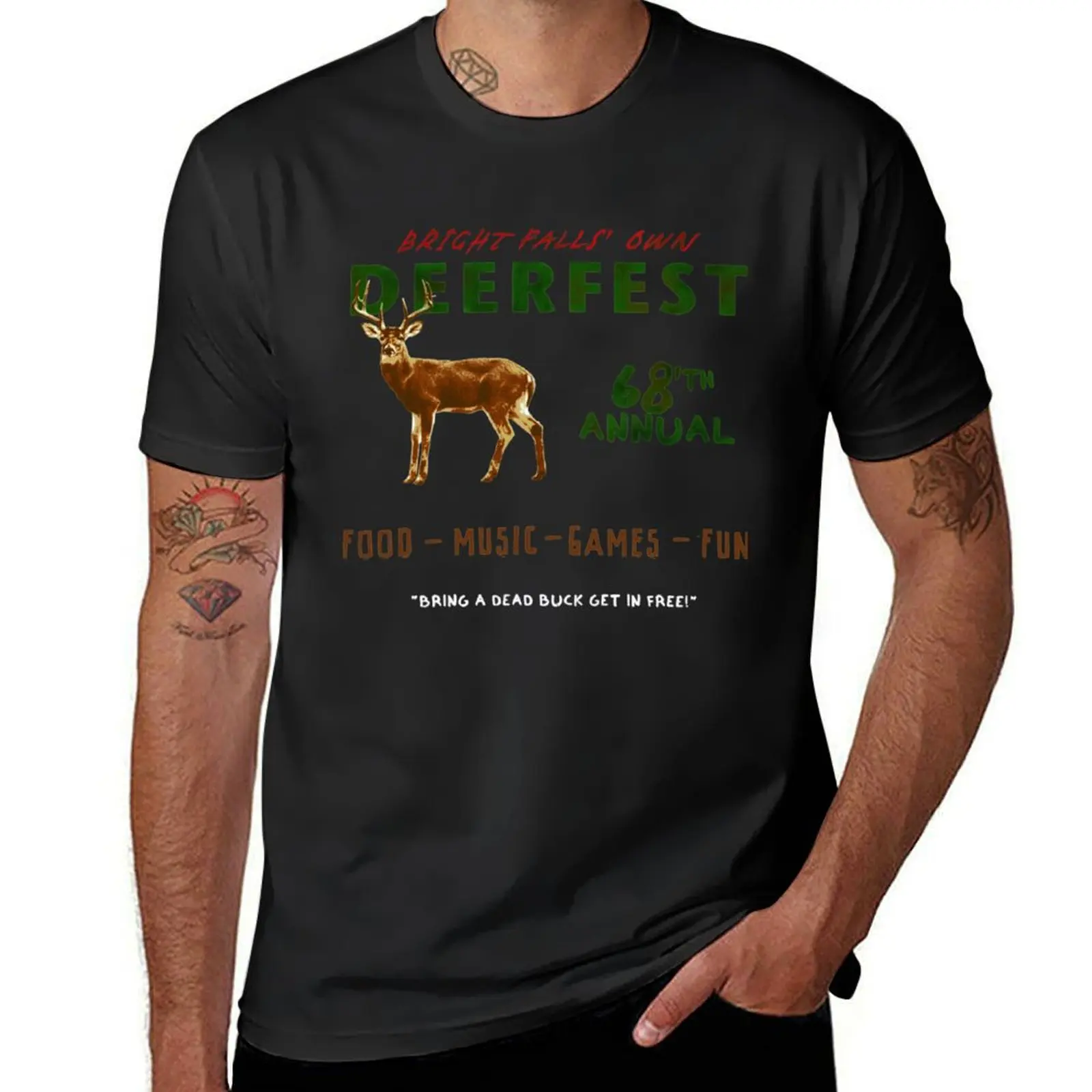 68_th Annual Deerfest! T-Shirt plain blacks tees animal prinfor boys sweat shirts, men