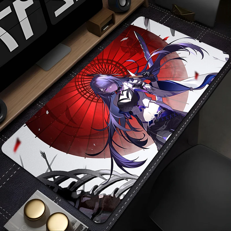 Mouse Pad Gaming Accessories Gabinete Game PC Computer Desk Mat H-honkai Star Rail Acheron Non Slip Keyboard Pad Tablet Mousepad