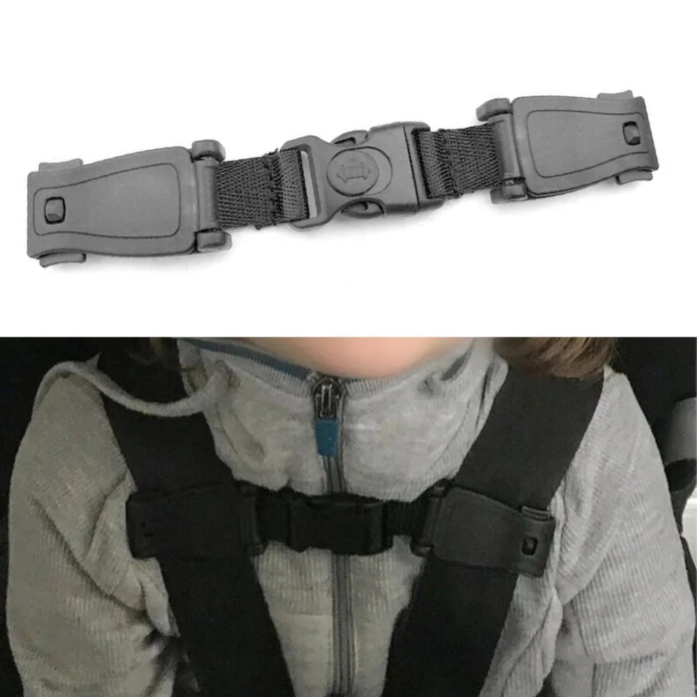 Baby Safety Chest Harness Clip, Adjustable Strap Fixing Buckle, Durable Fastener for Kids Car Seat Stroller Webbing