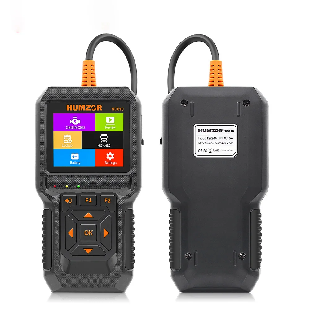 NC610 HUMZOR NexzCheck 12V/24V Code Reader Car And Truck Auto Diagnostic Tools Vehicle Information Read Clear Codes data Stream