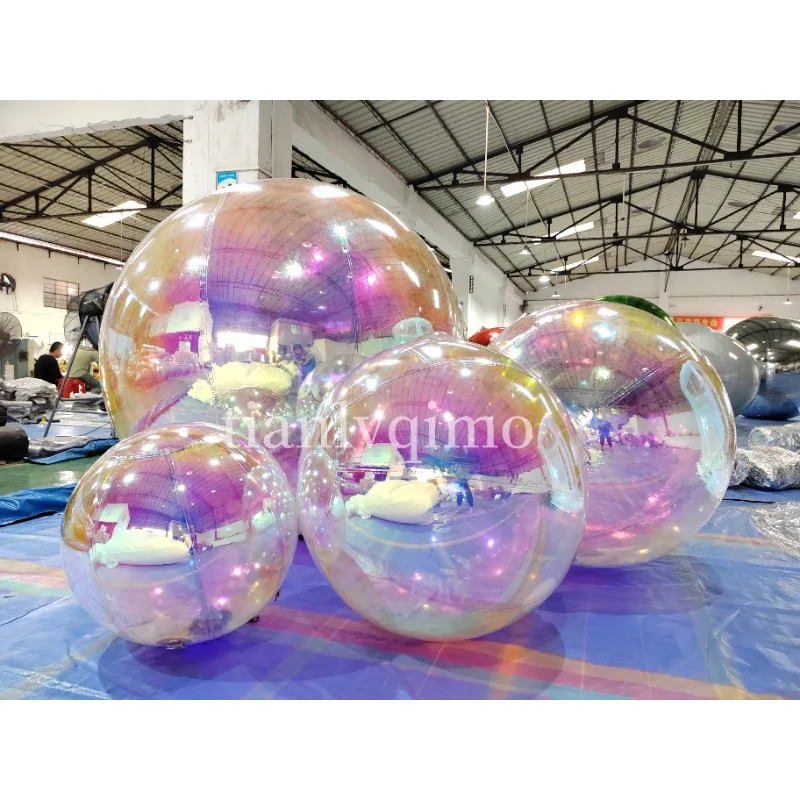 LKL مخصص PVC لون مرآة الكرة ملهى ليلي ديسكو كرة عاكسة قابلة للنفخ
