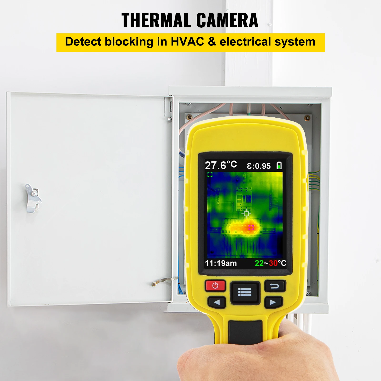 VEVOR Thermal Imaging Camera 3600 IR Resolution Camera with Color Display Screen for HVAC Electrical System Detection Repair