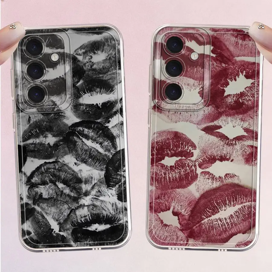 Lippen-Kuss Handyhülle für Samsung Galaxy A36 A13 A33 A52 A52 A31 A26 A24 A34 A35 A25 A51 A14 A16 A54 A15 A56 A50 A55 A23