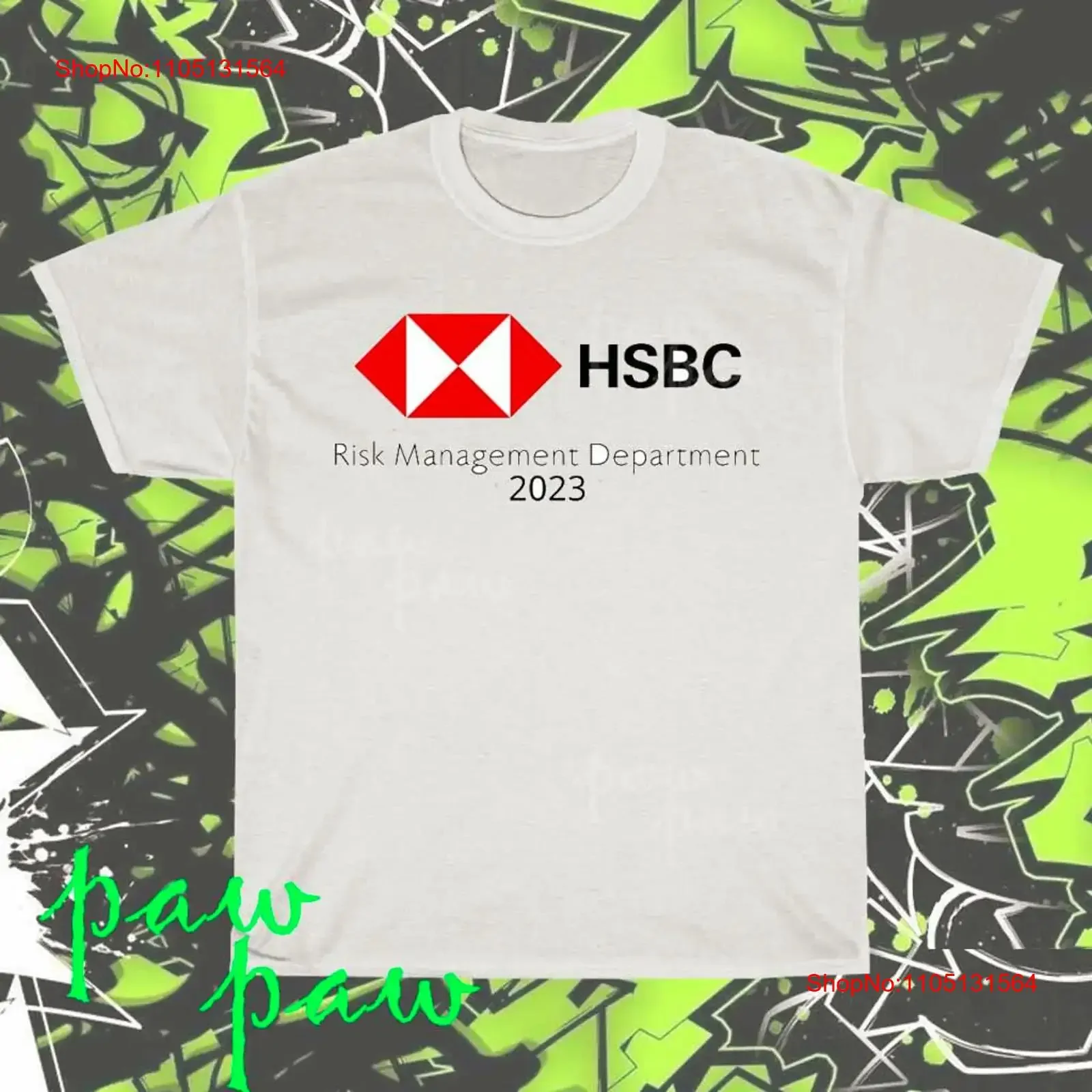 العلامة التجارية الجديدة HSBC البنك الخدمات المالية شعار الأمريكية تي شيرت مضحك حجم S إلى 5XL خمر غسلها قليلا الشارع الشهير الموضة