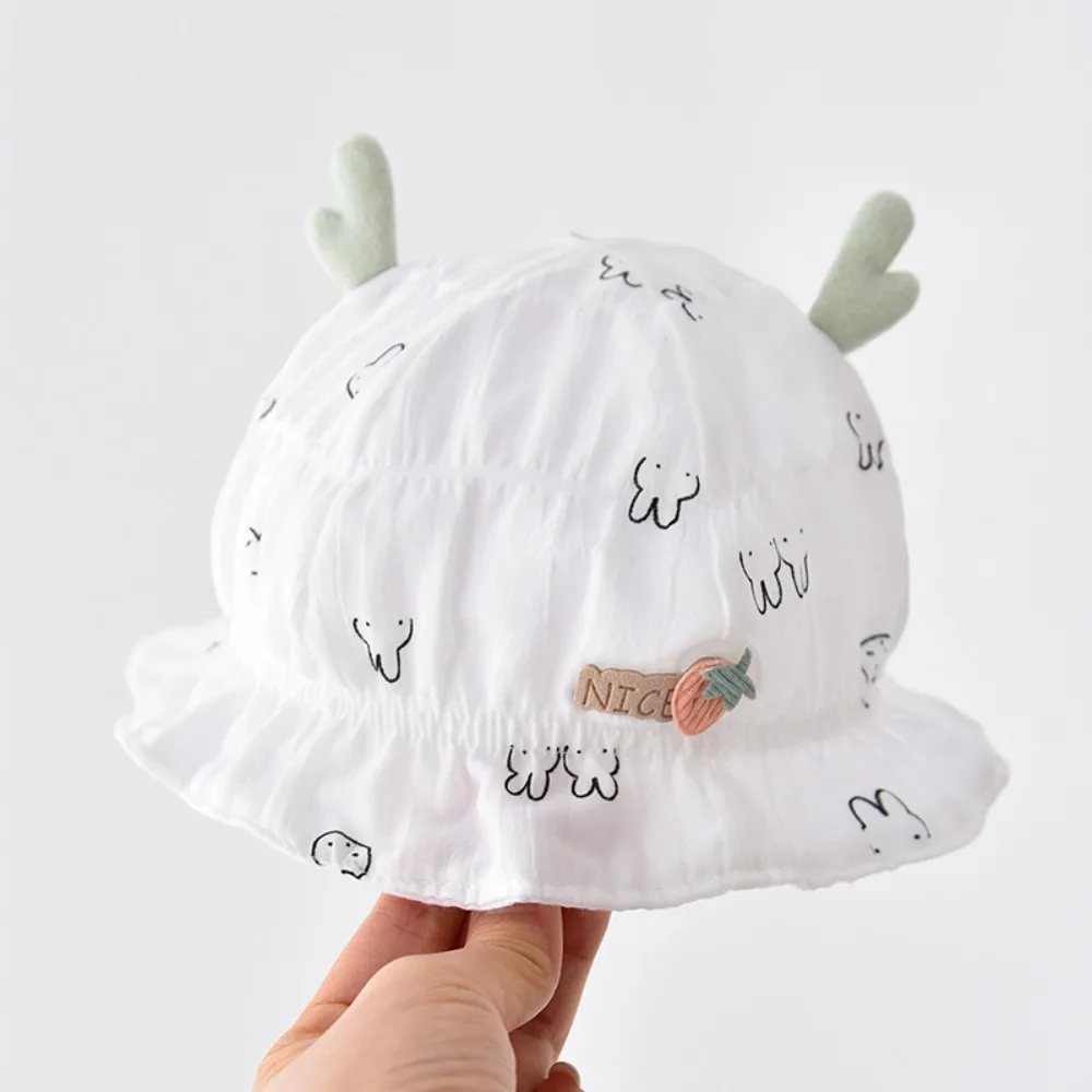 

New 0-6Months Princess Hat Thin Breathable Sun Hat Cotton Fisherman Cap Newborn