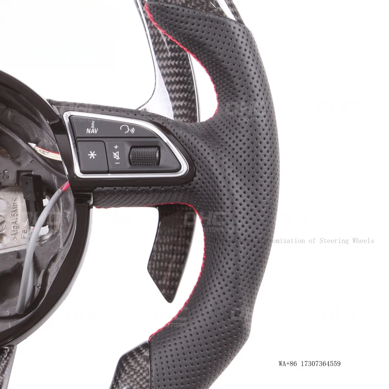 Suitable for all Audi RS series models RS3 RS4 RS5 RS6 RS7 carbon fiber racing flat-bottom sports steering wheel