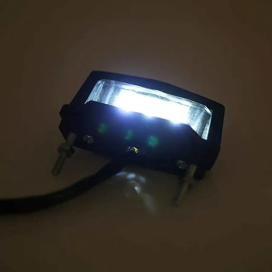 Motorcycle Brand New Black LED Universal License Plate Light Multi-Purpose Waterproof  Accessory Off-Road Vehicle For 12V