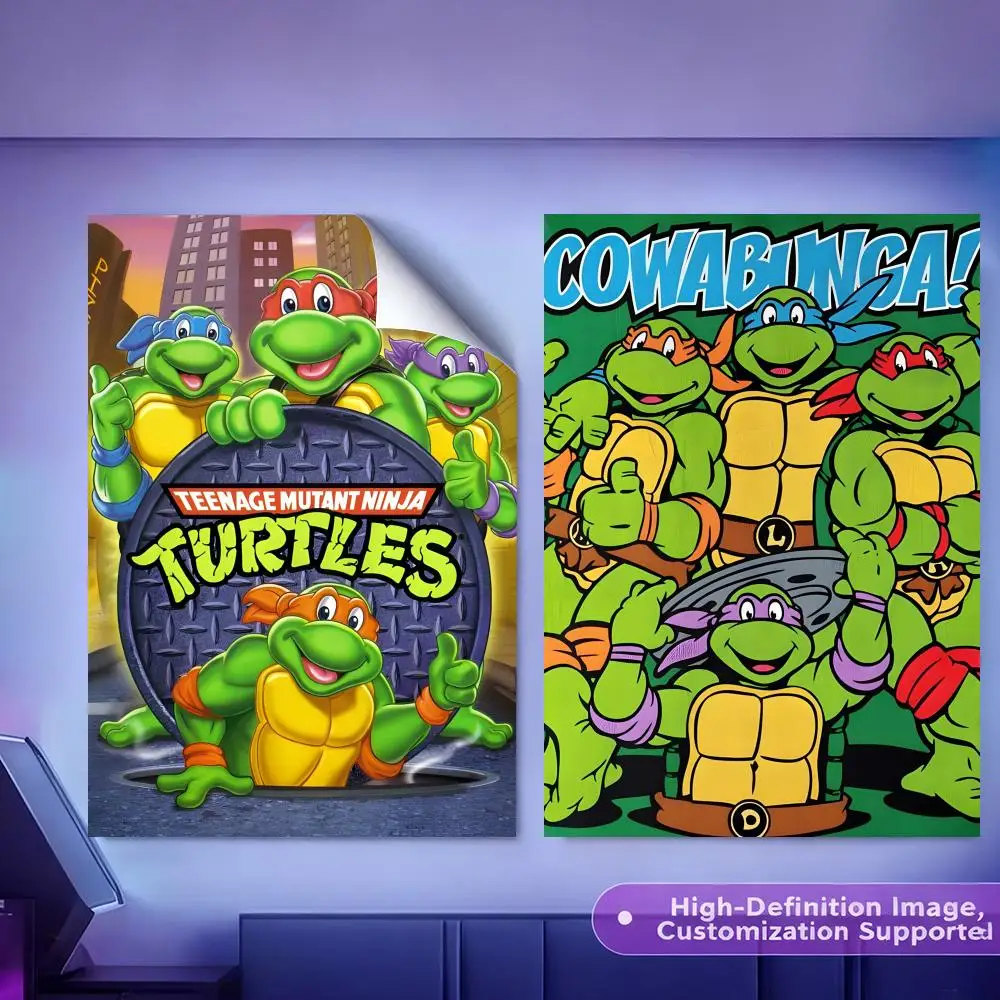 M-Mutant And Ninja T-Turtles Painting Calligraphy HD Canvas Poster Crease Free Waterproof All Space Wall Decor