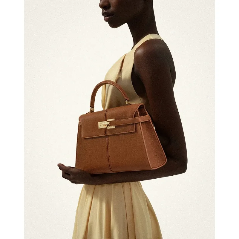 حقيبة يد نسائية Elise Designer Fashion 2025 حقيبة يد جديدة باللون العنابي حقيبة كروس مربعة كبيرة حقيبة نسائية راقية #6