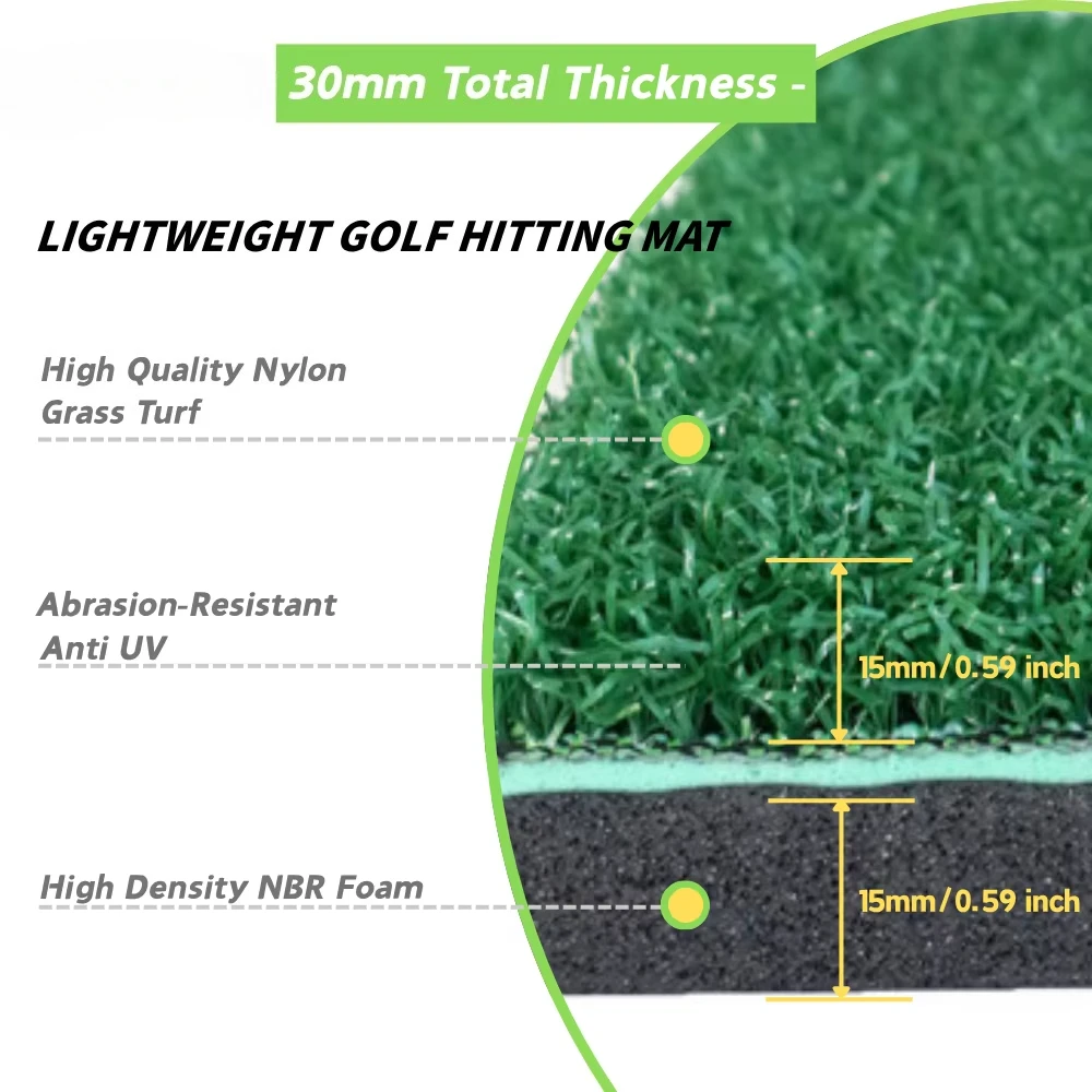 Manufacturer Nylon Tu  Rollable and Easy Portable Golf Practice Driving Range Mat