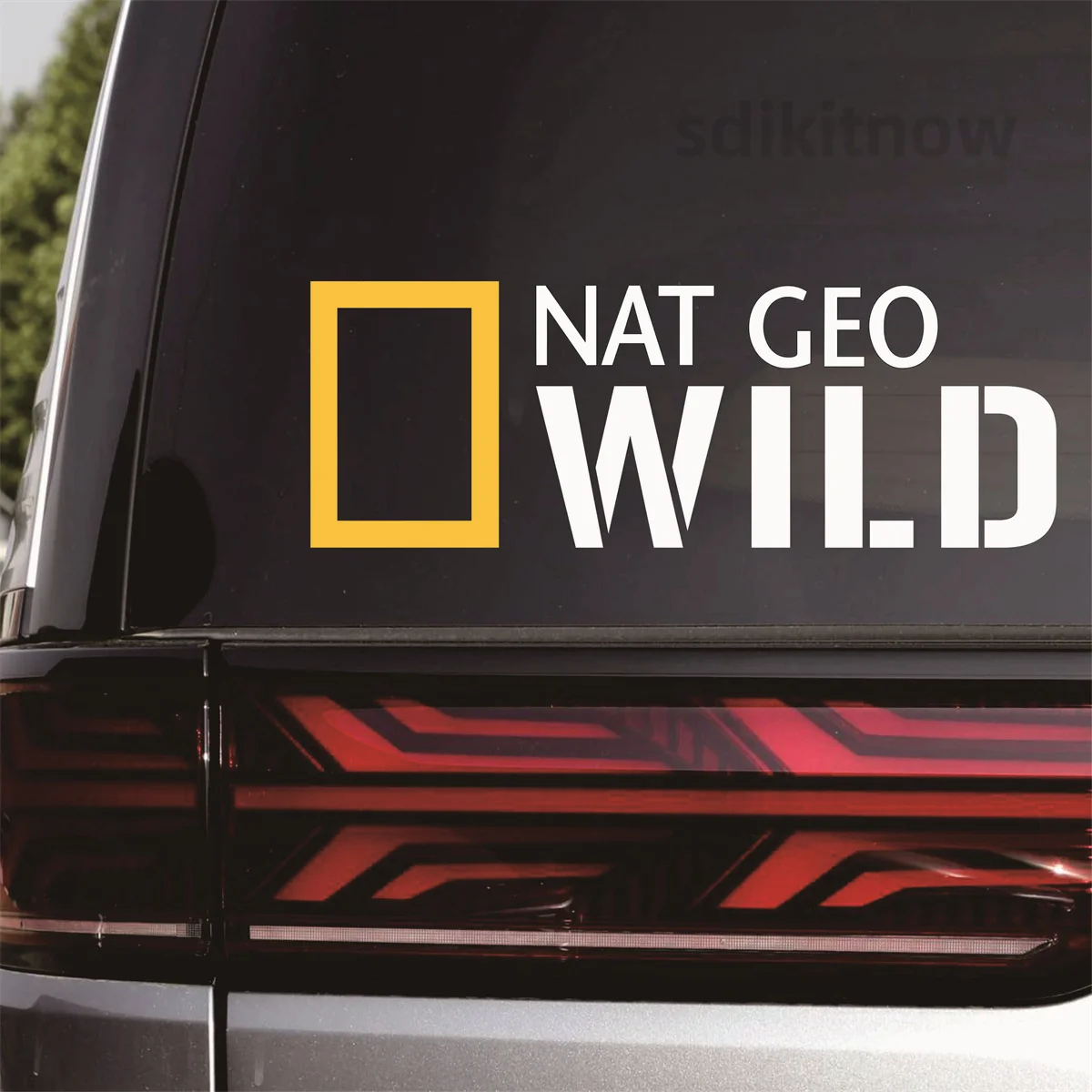 New NAT GEO WILD National Geography Car Stickers Rear Window Windshield Skateboard Motorcycle Decals