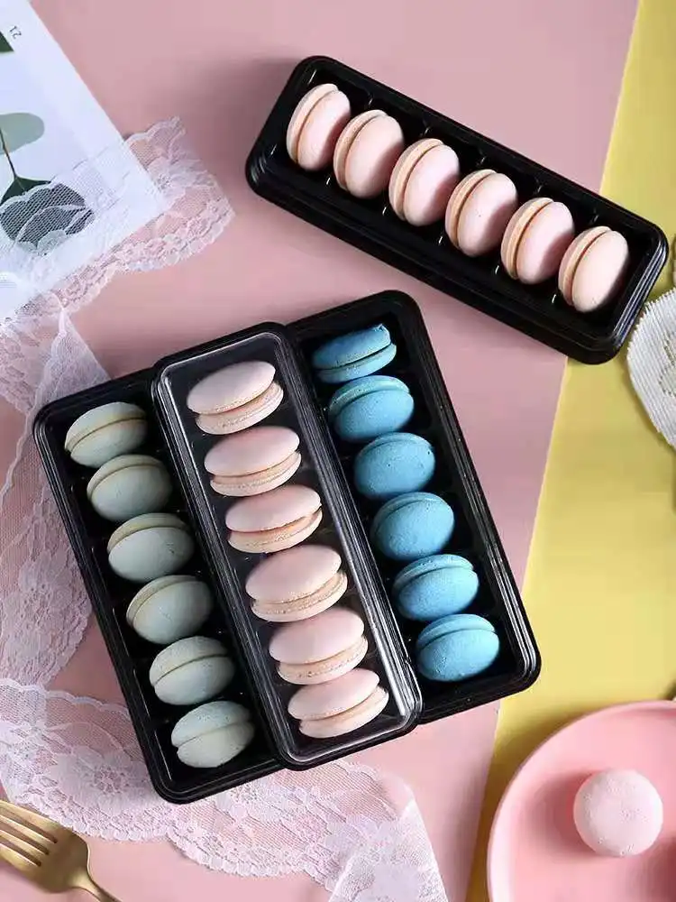 

Clear Plastic Macaron Box Cake Box Macaroon Packing Box Dessert Transparent Macaron Packaging Boxes