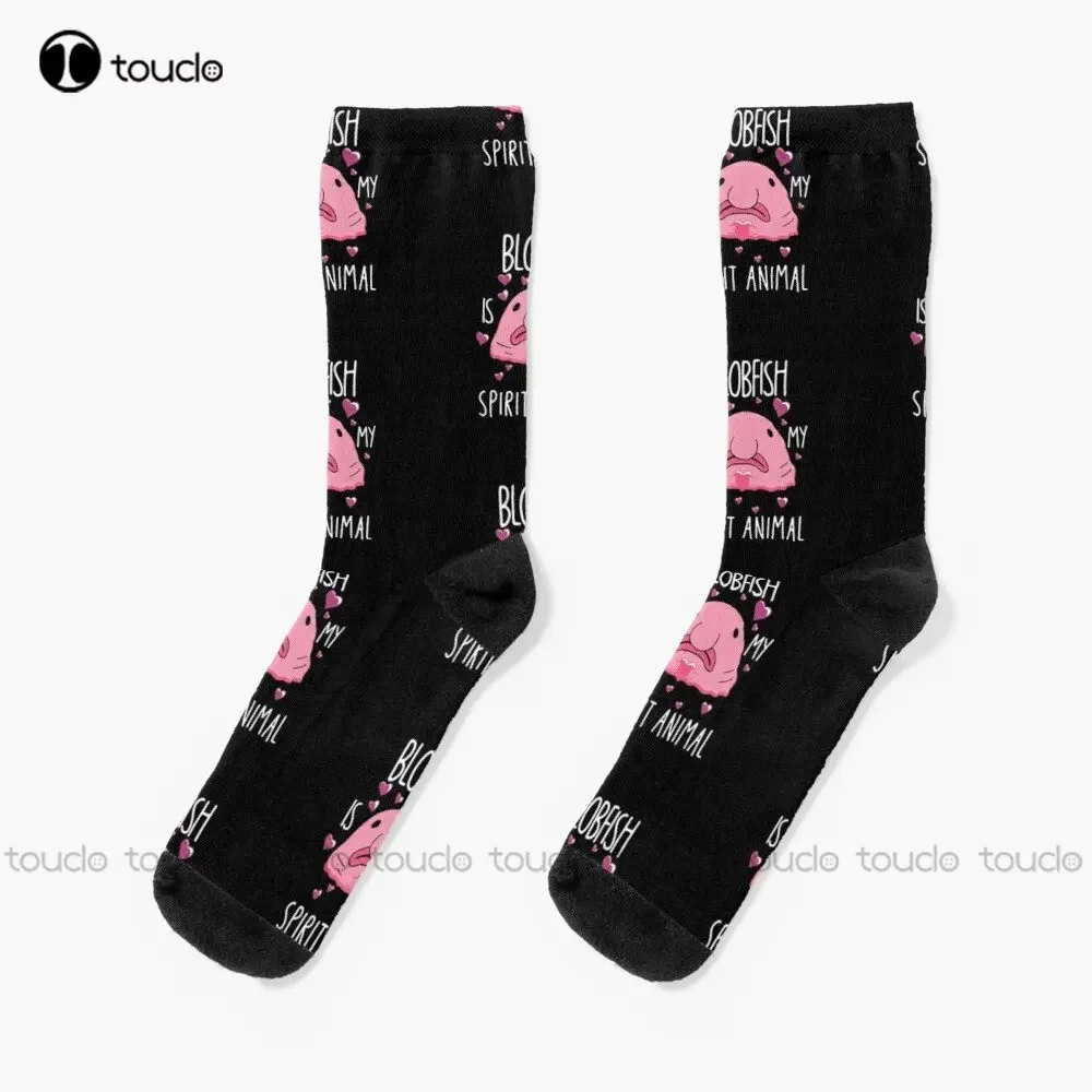 

Blobfish Is My Spirit Animal:Blobfish Coffeet Funny Blobfish Socks 360° Digital Print Custom Gift Cartoon