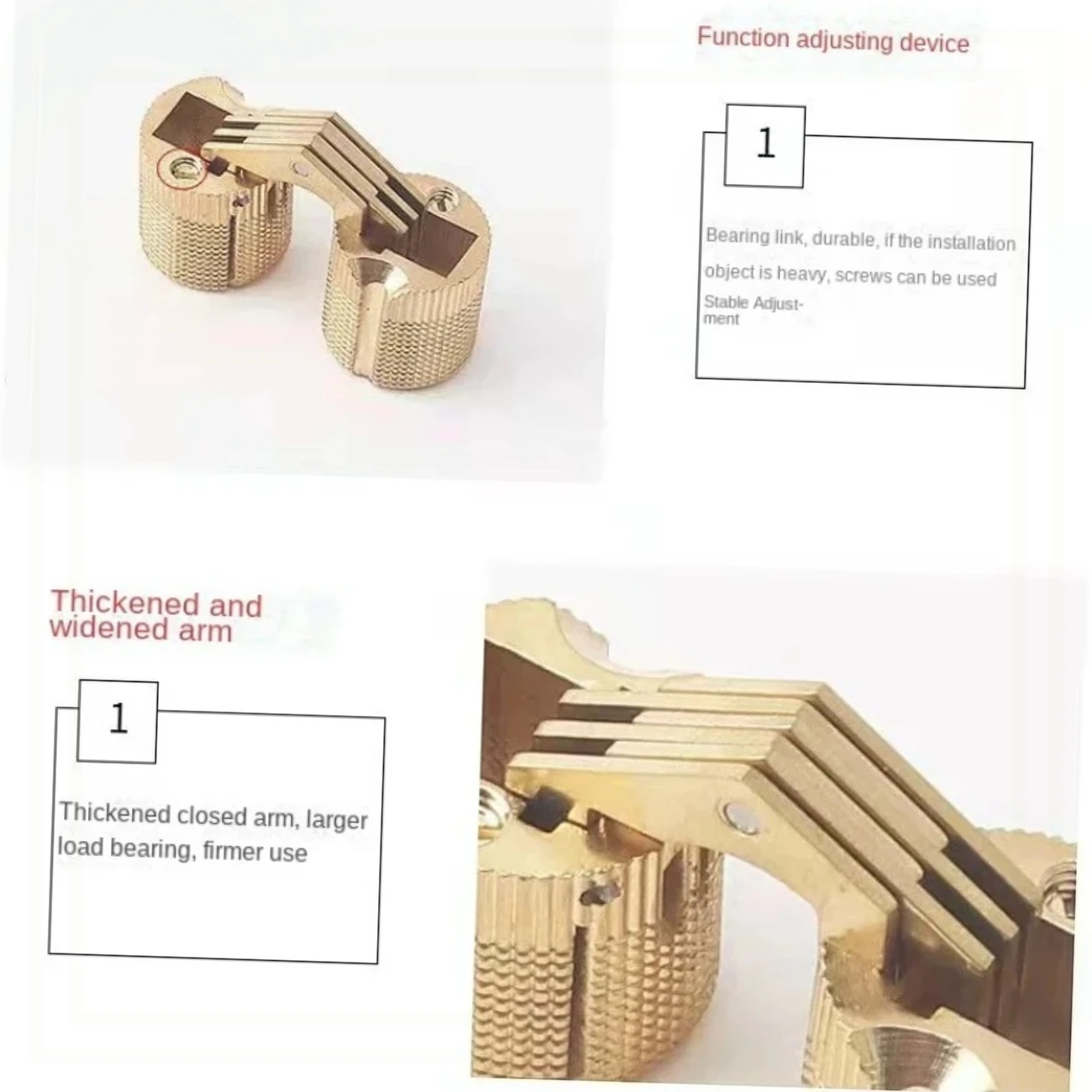 1PCS Jewelry Box Bucket Hinge Zinc Alloy Hinge Folding Door Table and Chair 8cm 10cm 12cm 14cm Hidden Hinge