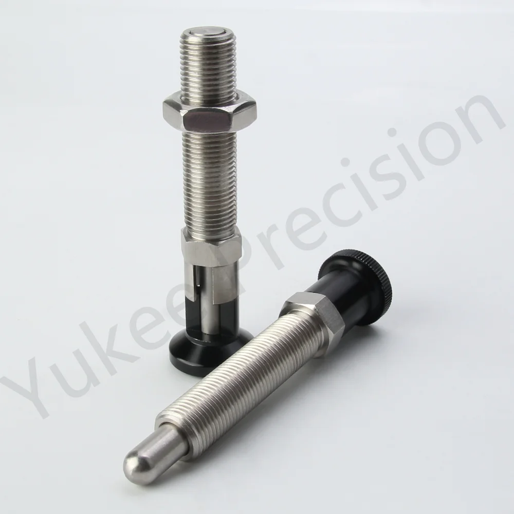 

YK244 M16 Long Thread Stainless Steel Retractable Return Type/Self-locking Index Bolts Indexing Plunger With Nut