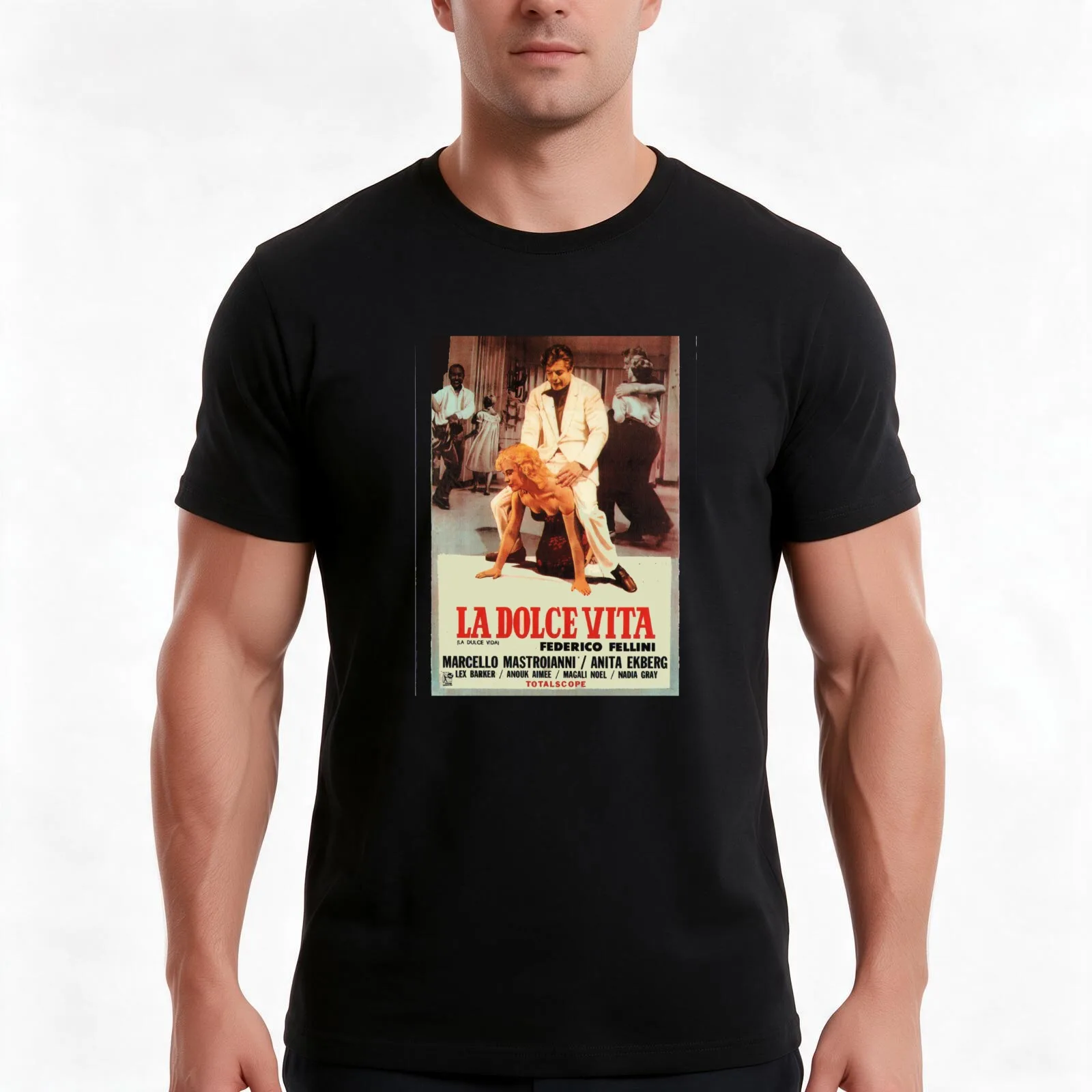 LA DOLCE VITA MOVIE FILM AESTHETIC TRAILER FEDERICO FELLINI T-Shirt, Summer Casual Cotton Tee, Oversized Streetwear Tops