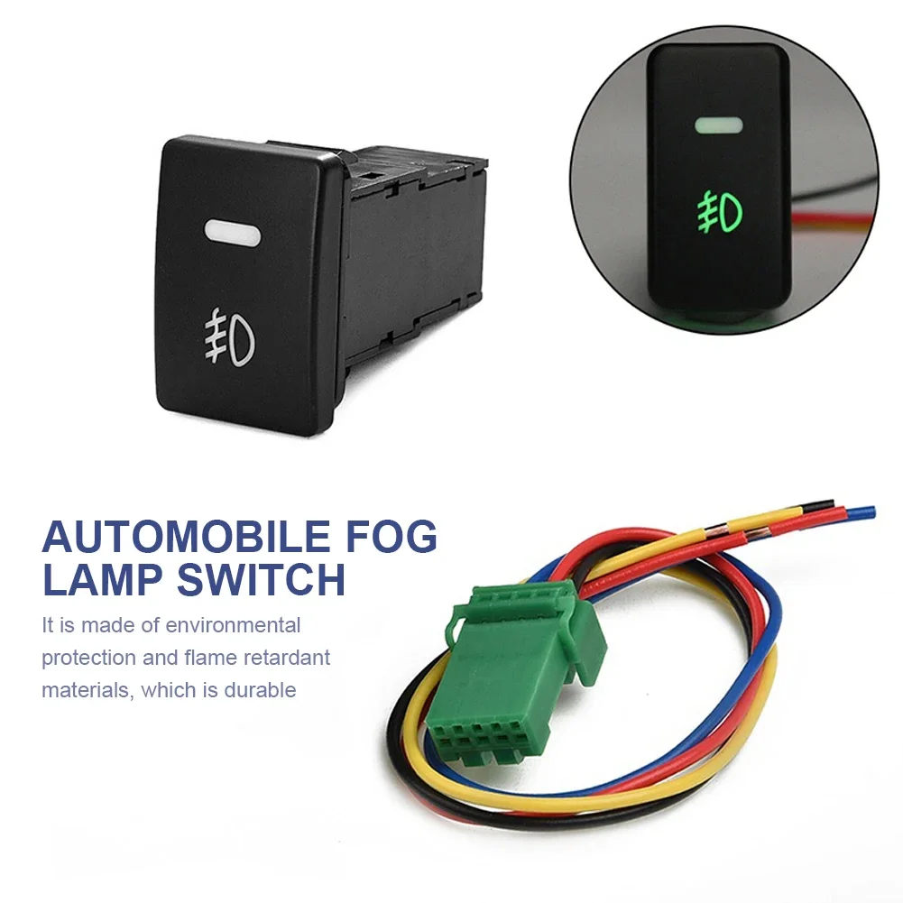 DC12V Front Fog light Push Switch 4 Wire Button Car Fog LED Switch Lamp Light On-Off Button For Toyota Camry Prius Corolla