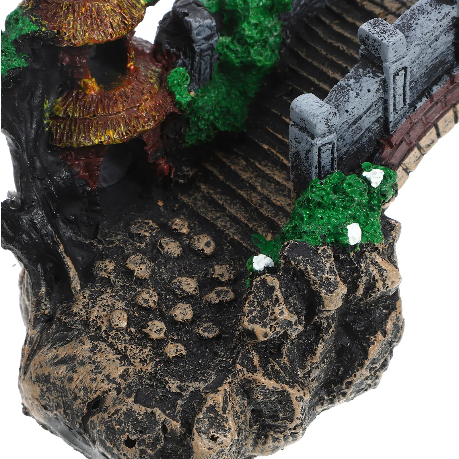 

Fish Tank DecorBridge Decoration Vivid Resin Hideout Aquarium Supplies Underwater Model Easy Care Lifelike Decorative Pets