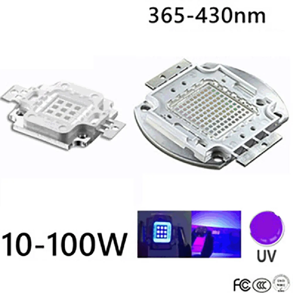 Led geïntegreerde lamp kralen uv ultraviolet lamp kralen 10-100w verf hars 3d afdrukken uitharding lamp kralen 395nm 365nm 405nm