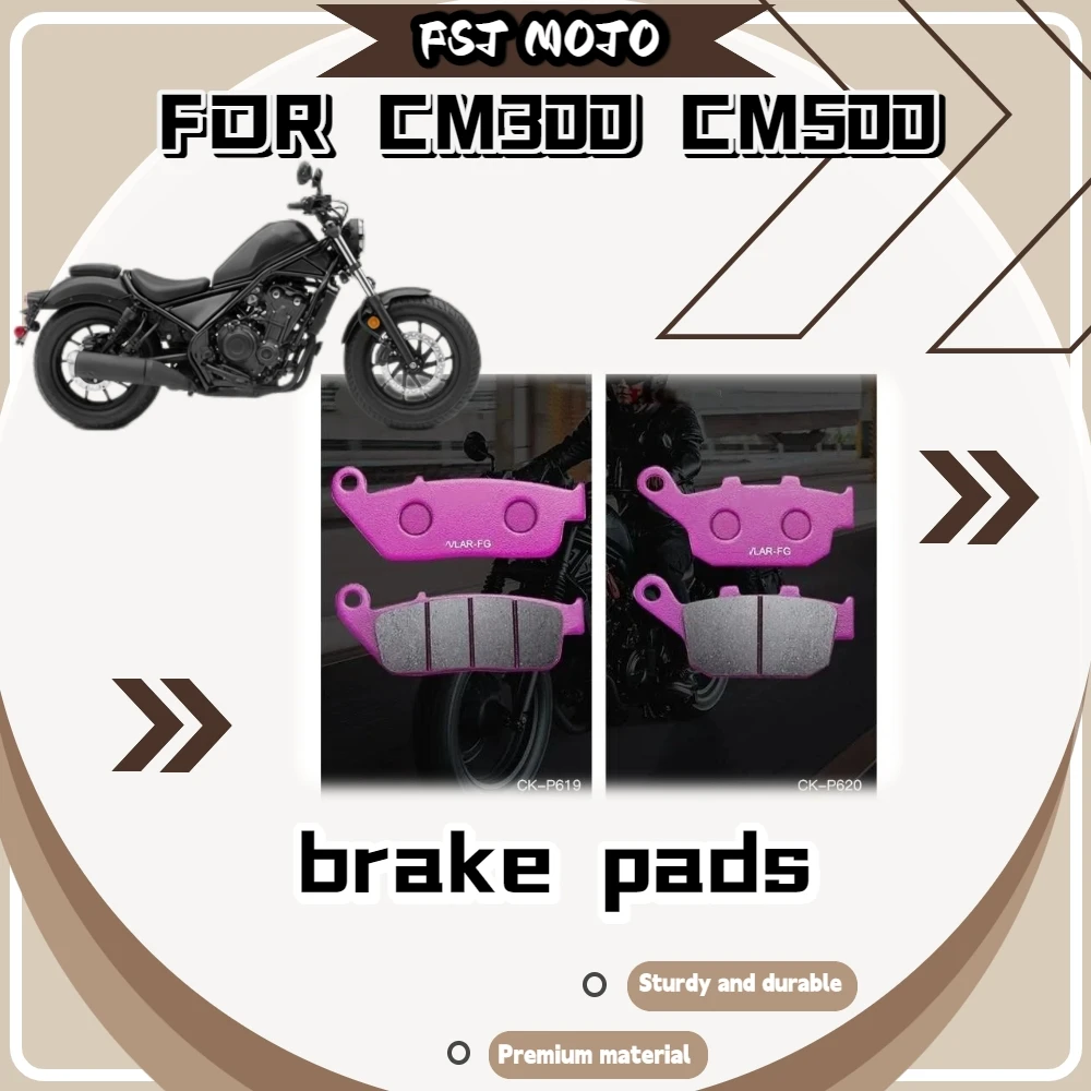 For CM300/CM500 Ceramic Brake Pads 650°C Ablation Heat Treated Backplate Prevent Friction Layer Separation On Loaded Hard Brakes