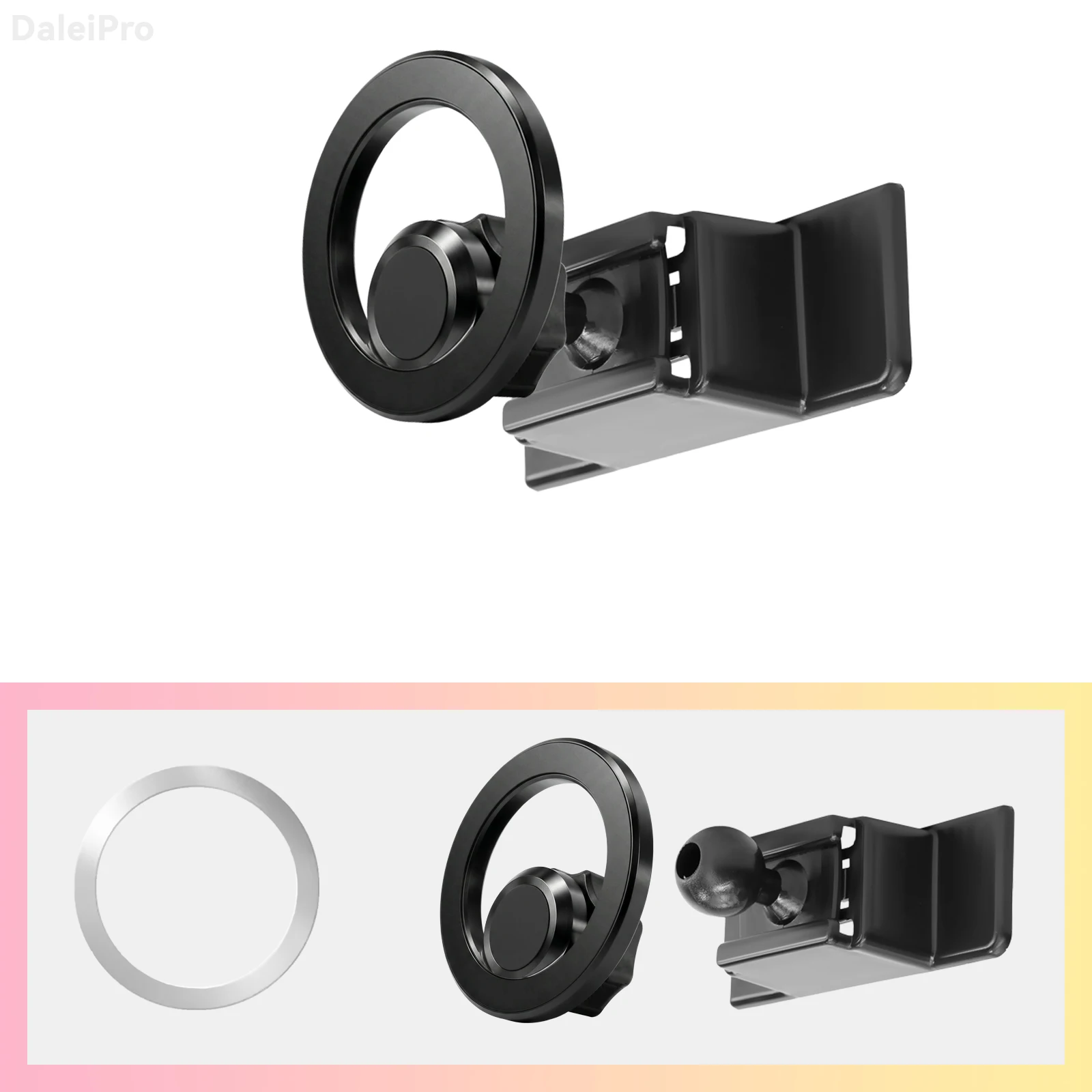 Maßgefertigte Magnetische Handyhalterung mit Luftstromkühlung für VW Tiguan 5N MK1 2007-2015 2016, 360° Drehbar ° Schwenkbare Telefonhalterungsbasis